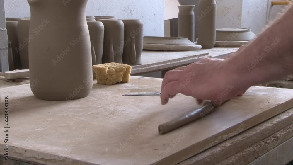 Process of making a ceramic piece.