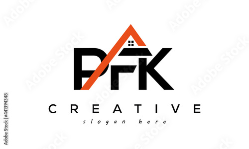 initial PFK letters real estate construction logo vector photo