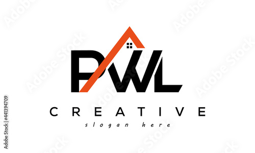 initial PWL letters real estate construction logo vector	
 photo