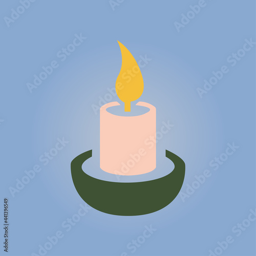 candle icon on a white background, vector illustration