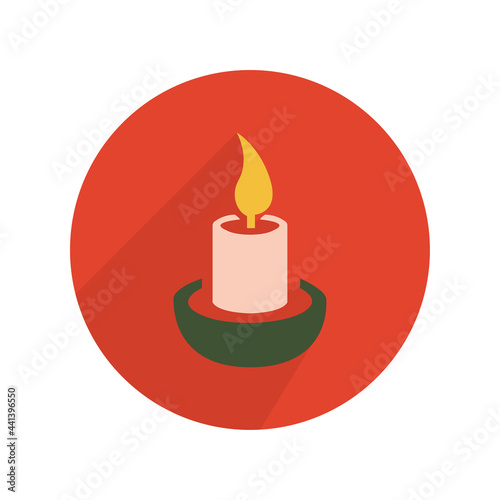 candle icon on a white background, vector illustration