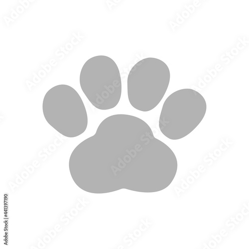 beast footprint icon on white background, vector illustration