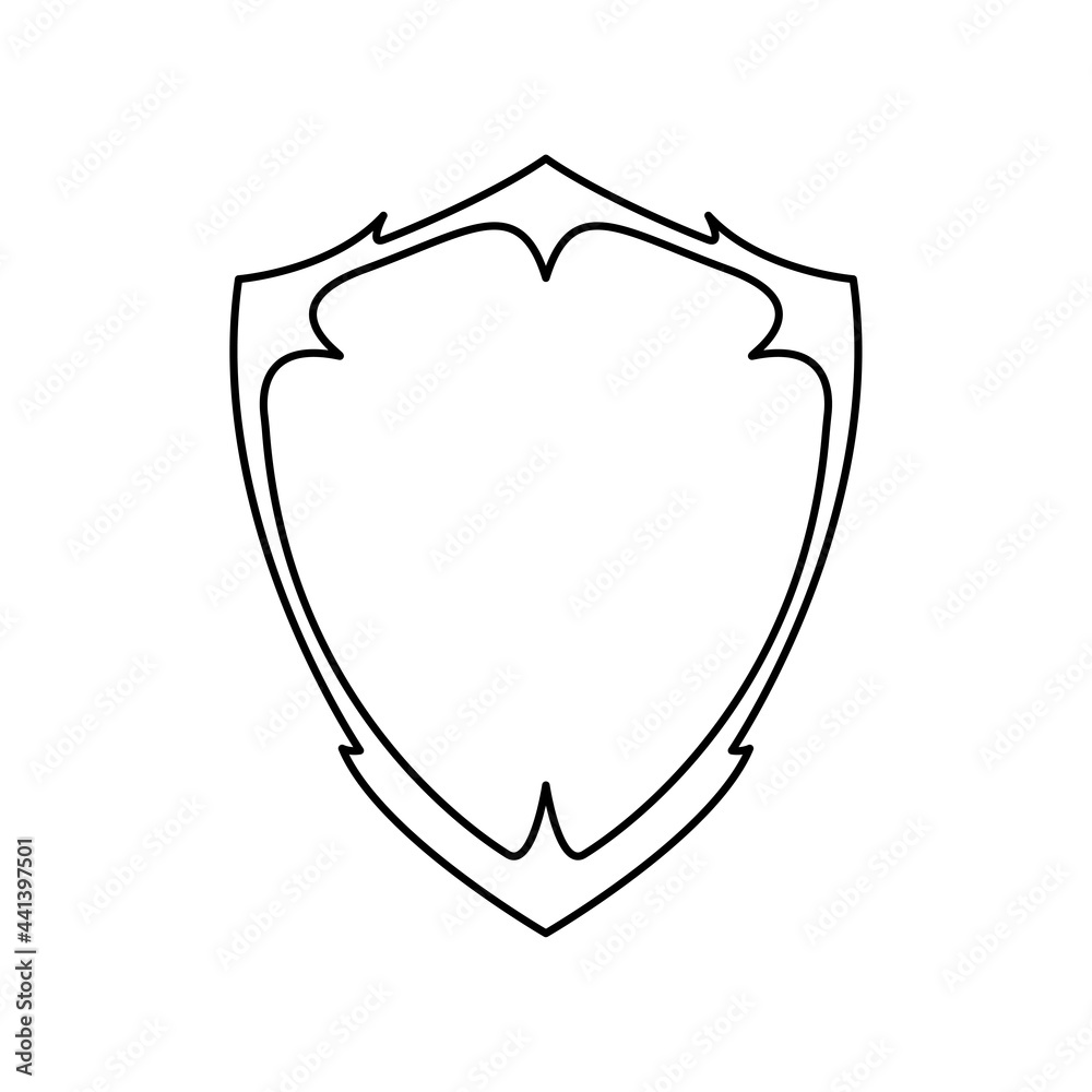 shield icon on white background, vector illustration shield icon on white background, vector illustration