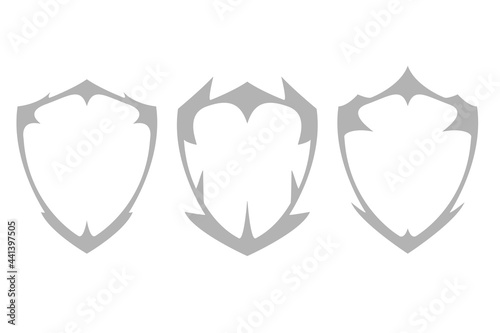 shield icon on white background, vector illustration