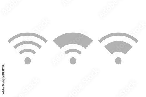 Wi-Fi icon on a white background, vector illustration