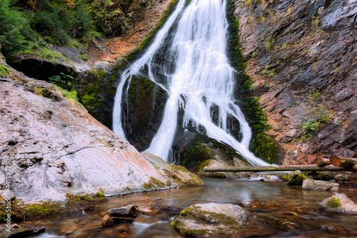 Valul Miresei waterfall in spring photo