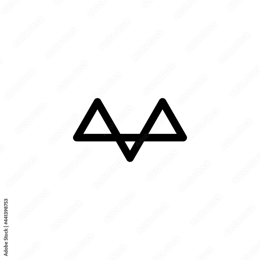Initial letter M logo, mountain logo. Fit for your company logo Initial letter M logo, mountain logo. Fit for your company logo
