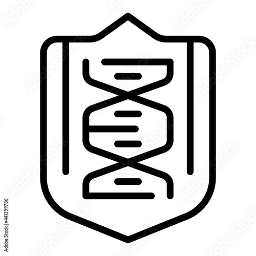 Regulated products dna icon. Outline Regulated products dna vector icon for web design isolated on white background