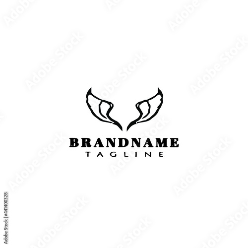 cute angel wings logo icon design template vector illustration