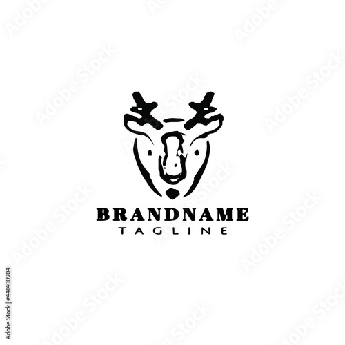 simple deer logo icon design vector illustration © darul