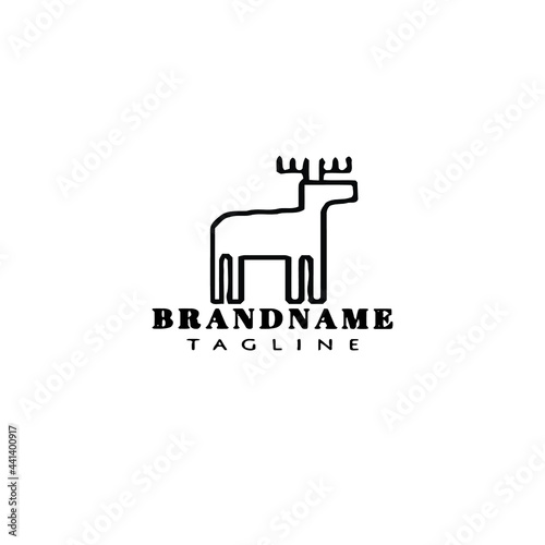 cute deer logo icon design vector vector