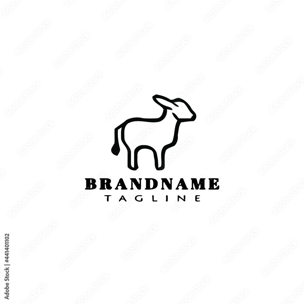 cute donkey logo design template icon vector illustration cute donkey logo design template icon vector illustration