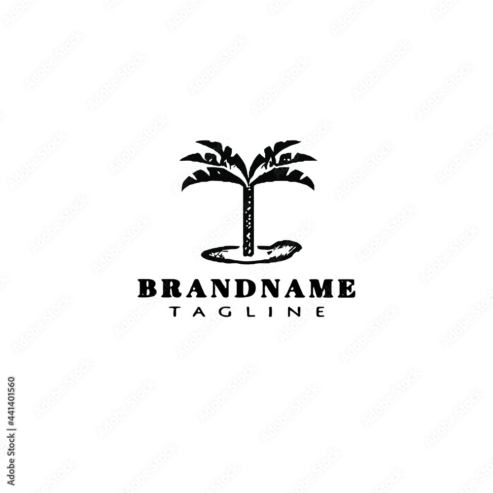 palm tree logo icon design template vector illustration