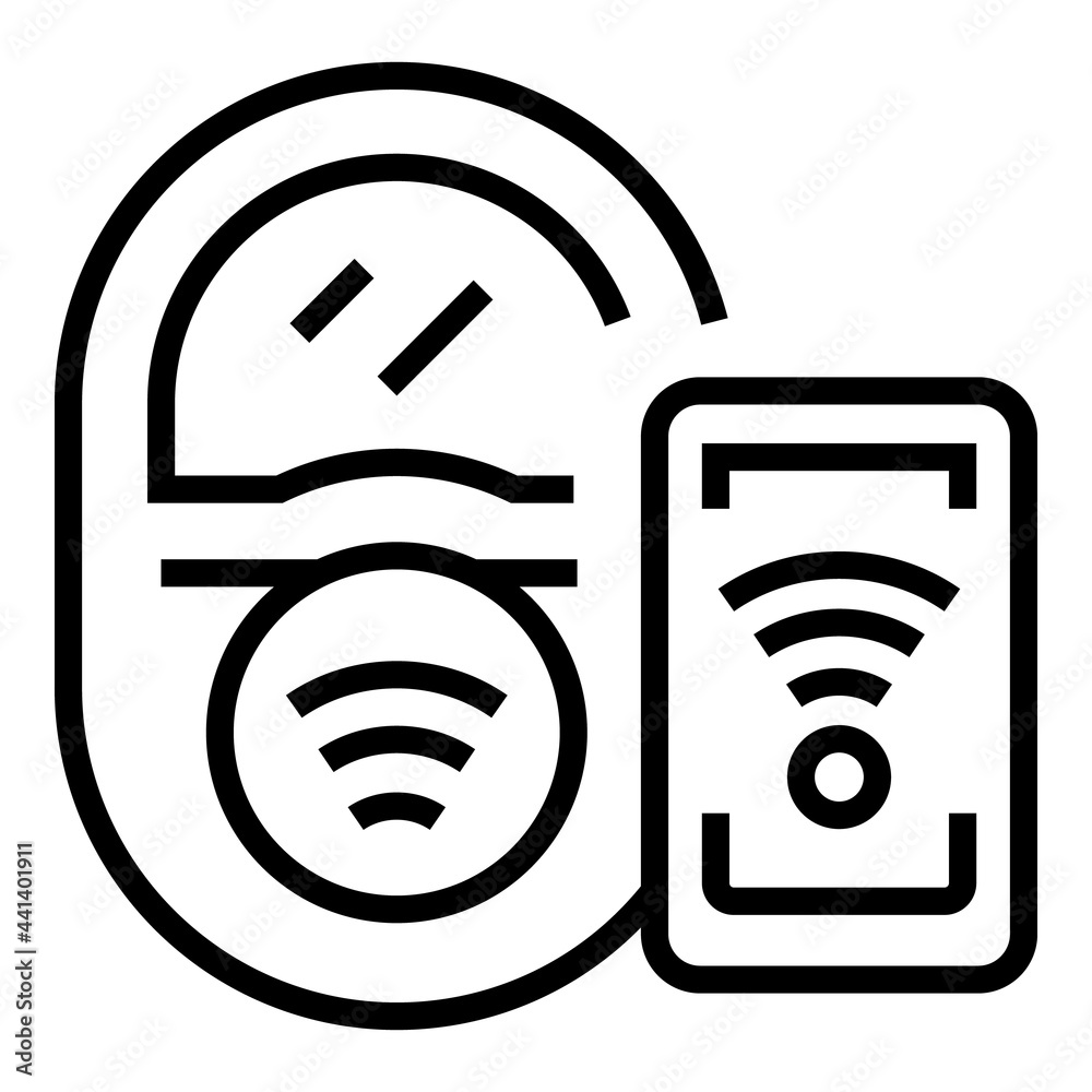 Subway wireless ticket icon. Outline Subway wireless ticket vector icon for web design isolated on white background Subway wireless ticket icon. Outline Subway wireless ticket vector icon for web design isolated on white background