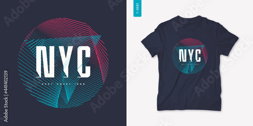 New York City t-shirt vector design, poster, print, template