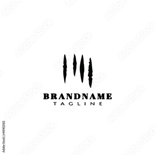 scratch mark logo icon design template vector illustration