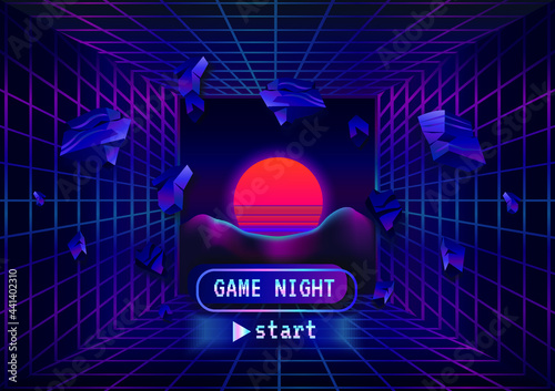 Game zone game icon background vector 