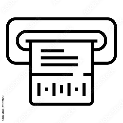 Subway ticket icon. Outline Subway ticket vector icon for web design isolated on white background