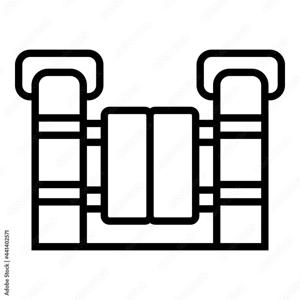 Metro barrier icon. Outline Metro barrier vector icon for web design isolated on white background Metro barrier icon. Outline Metro barrier vector icon for web design isolated on white background