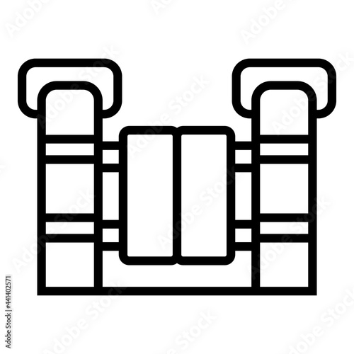 Metro barrier icon. Outline Metro barrier vector icon for web design isolated on white background