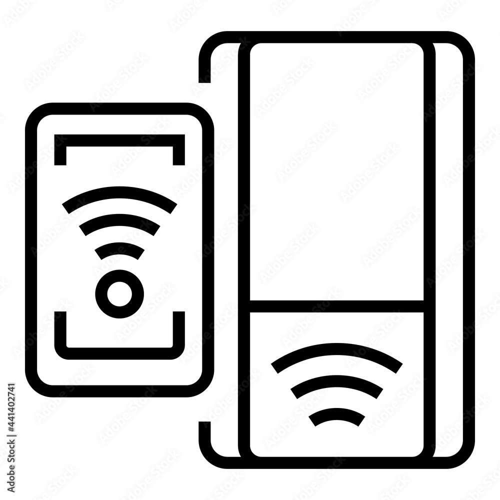 Metro ticket phone icon. Outline Metro ticket phone vector icon for web design isolated on white background Metro ticket phone icon. Outline Metro ticket phone vector icon for web design isolated on white background