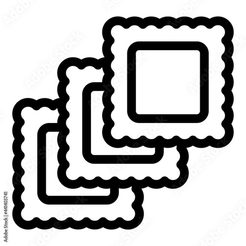 Ravioli wheat icon. Outline Ravioli wheat vector icon for web design isolated on white background