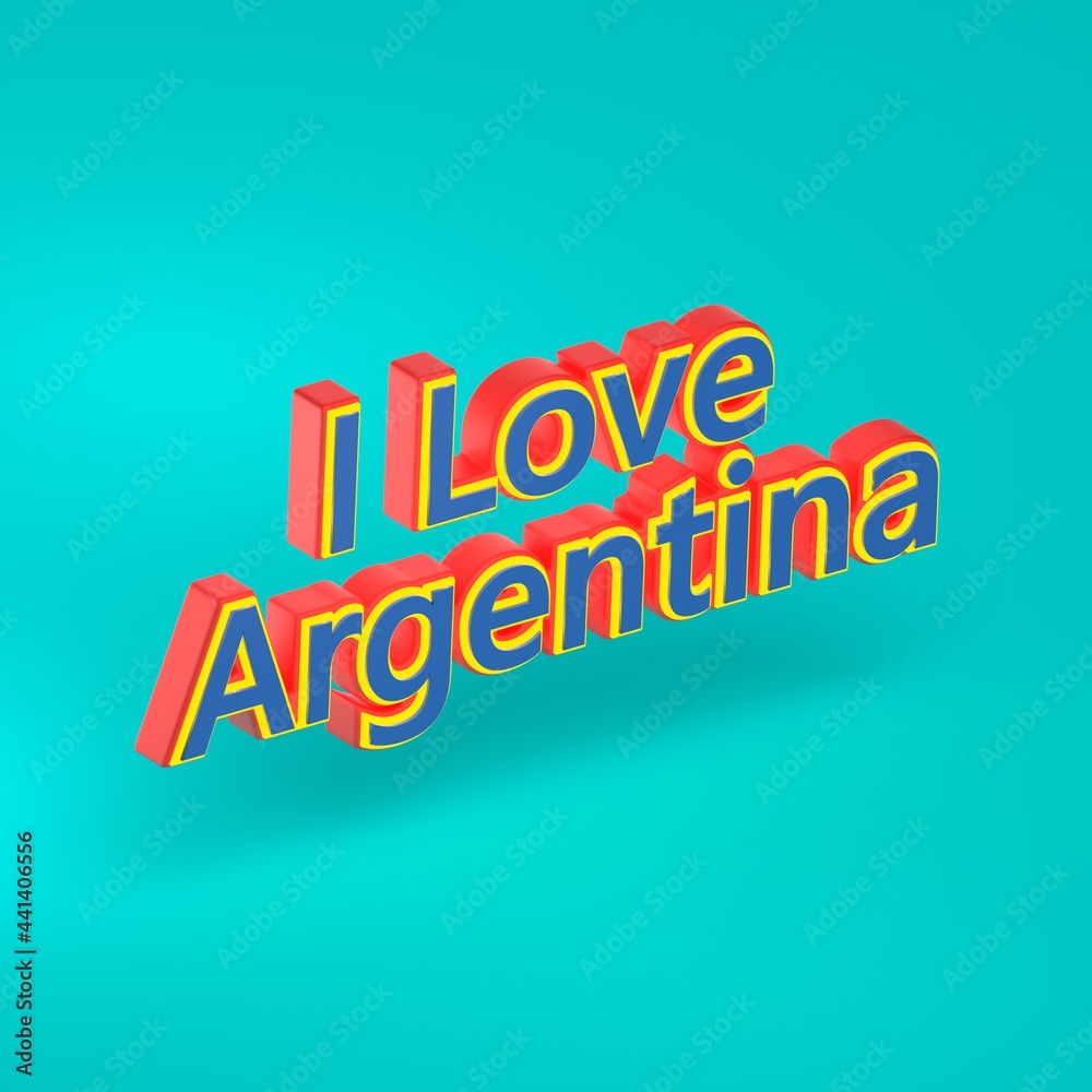 Abstract Argentina 3D TEXT Rendered Poster (3D Artwork) Abstract Argentina 3D TEXT Rendered Poster (3D Artwork)