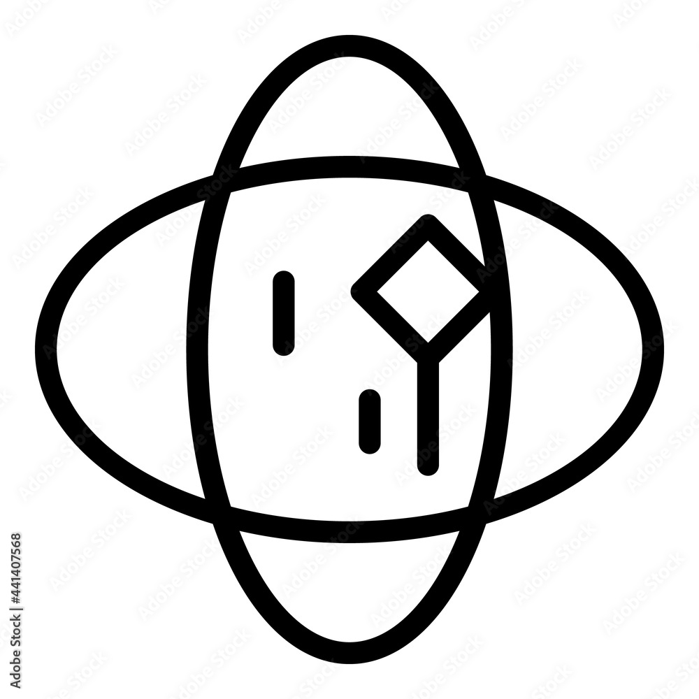 Naklejka premium Hologram projection experience icon. Outline Hologram projection experience vector icon for web design isolated on white background