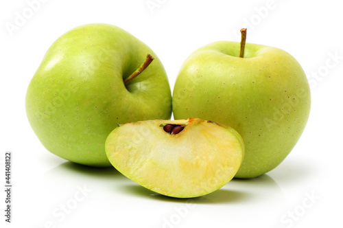 green apples isolated on white