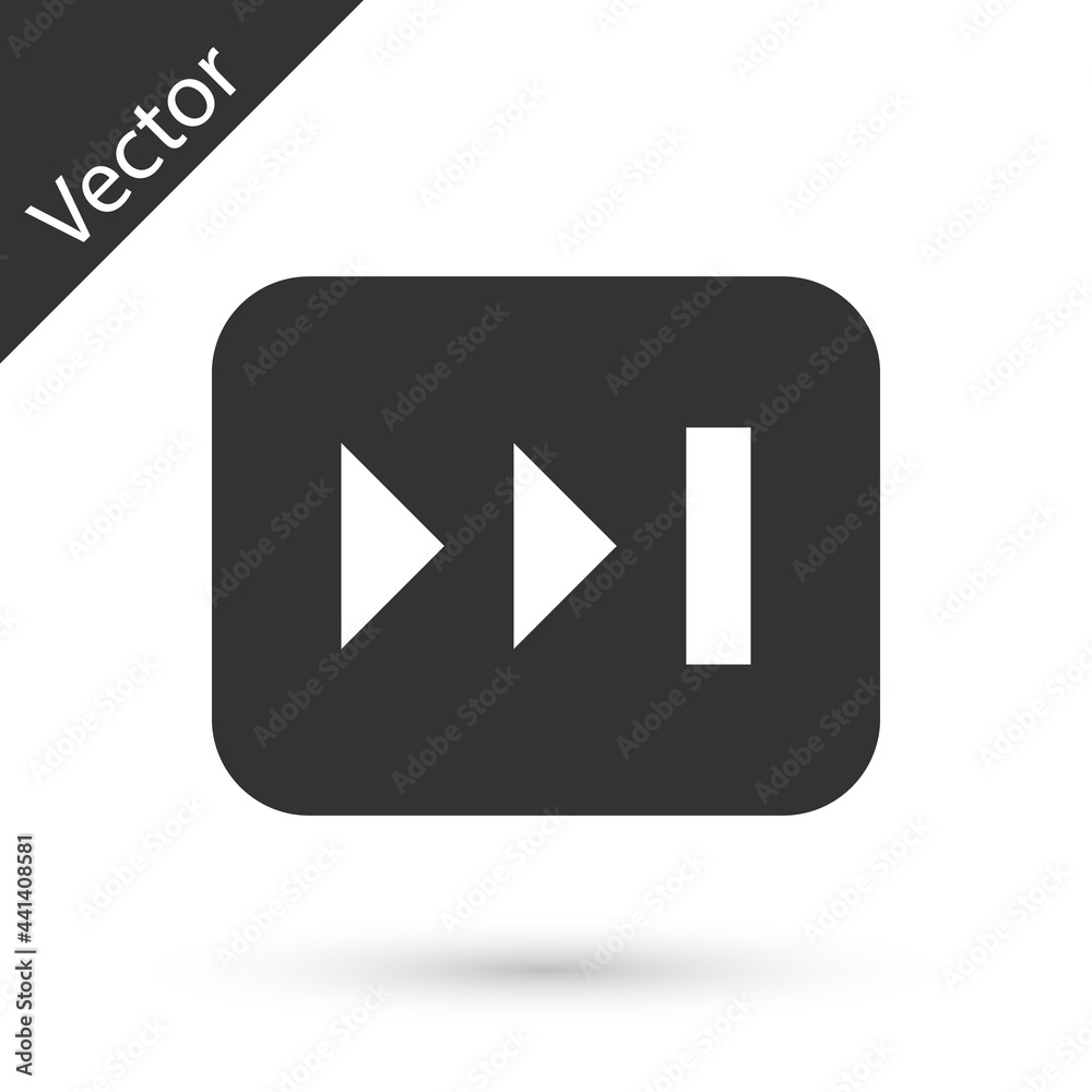 Grey Fast forward icon isolated on white background. Vector Grey Fast forward icon isolated on white background. Vector