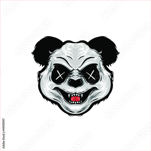 panda head vector illustration