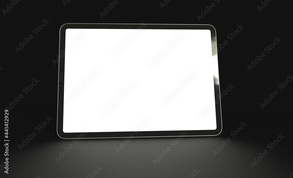 Tablet 3d computer with blank screen illustration Tablet 3d computer with blank screen illustration