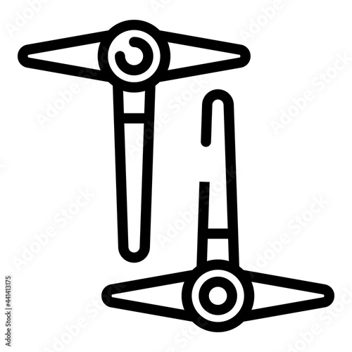 Campsite ice pick icon. Outline Campsite ice pick vector icon for web design isolated on white background