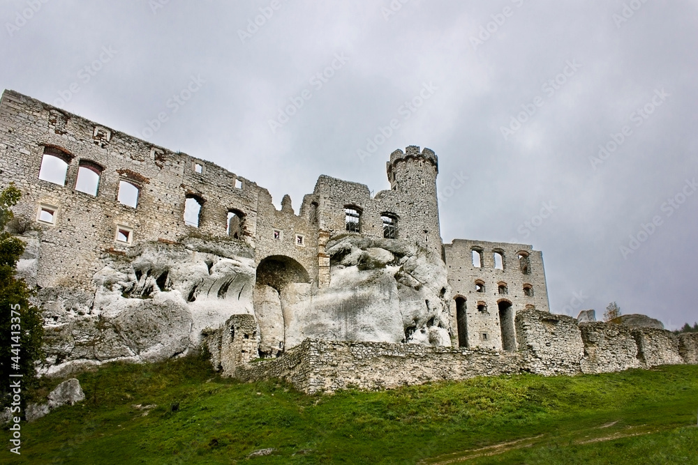 14th century medieval Polish castle Ogrodzieniec 