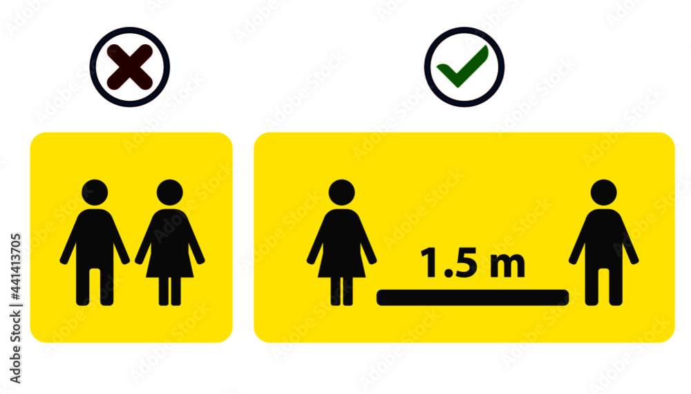 social distance concept.
1.5 meter rule. 2 rank rule.vector design EPS 10. social distance concept.
1.5 meter rule. 2 rank rule.vector design EPS 10.