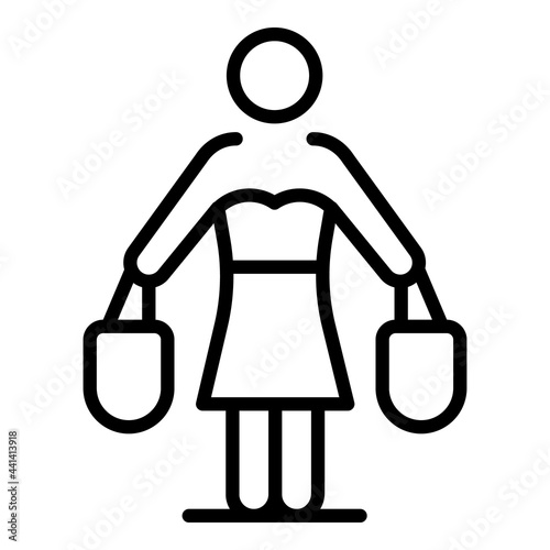 Housewife icon. Outline Housewife vector icon for web design isolated on white background