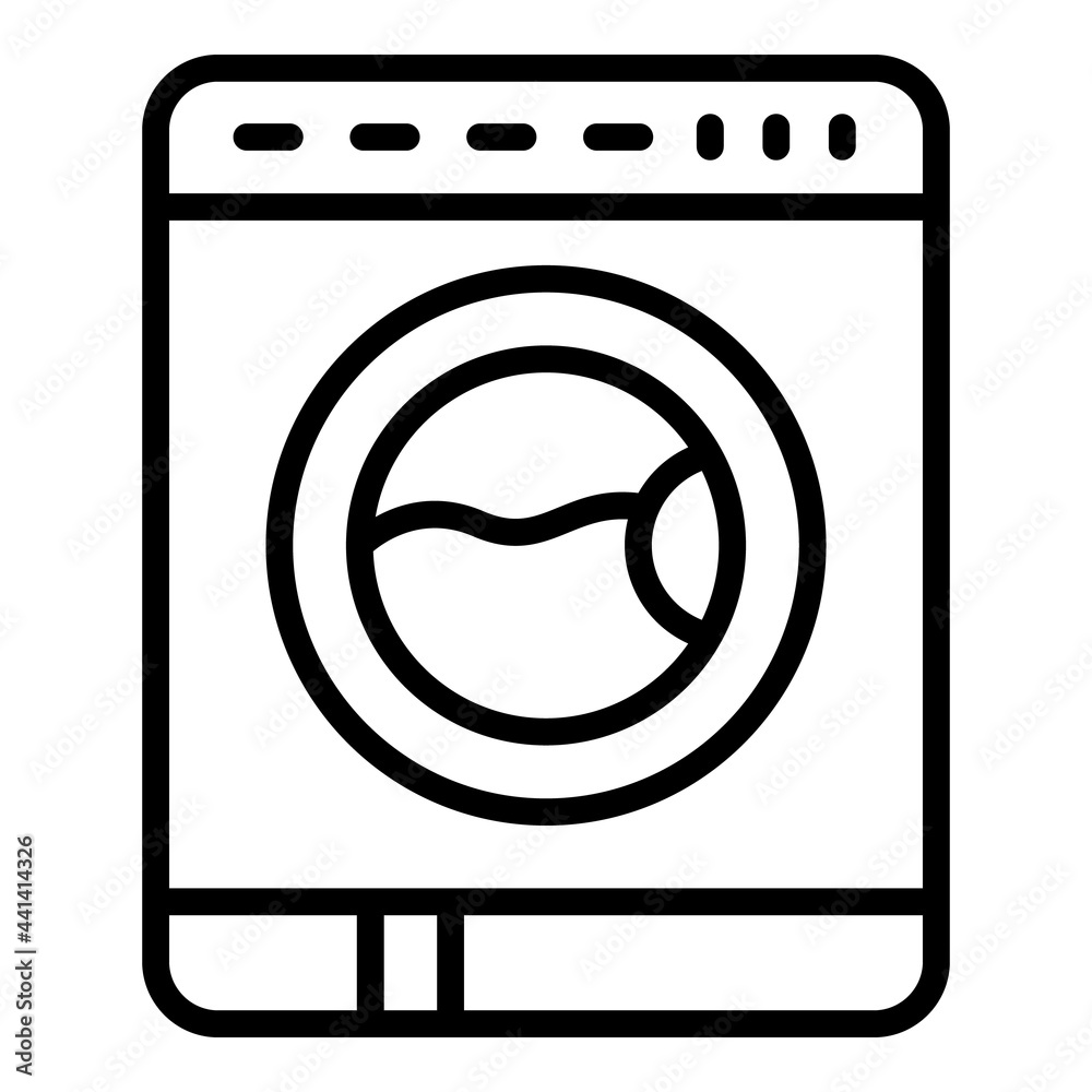 Washing machine icon. Outline Washing machine vector icon for web design isolated on white background Washing machine icon. Outline Washing machine vector icon for web design isolated on white background
