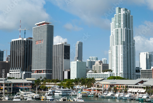 Miami Marina And Downtown In the Morning
