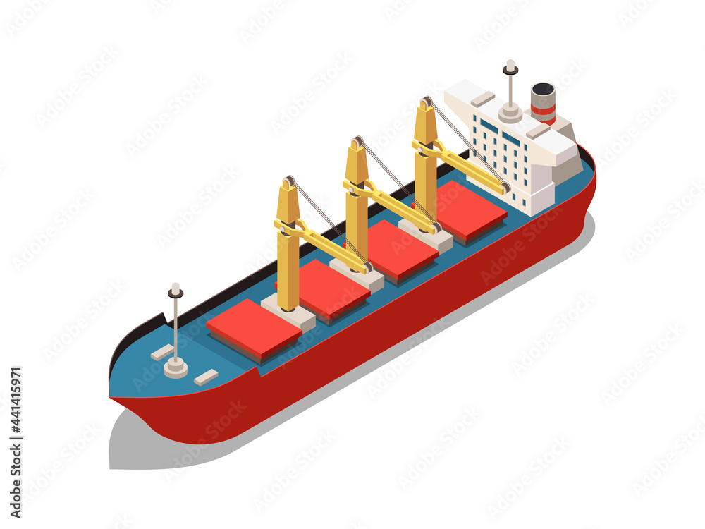 Isometric Crane Ship Isometric Crane Ship