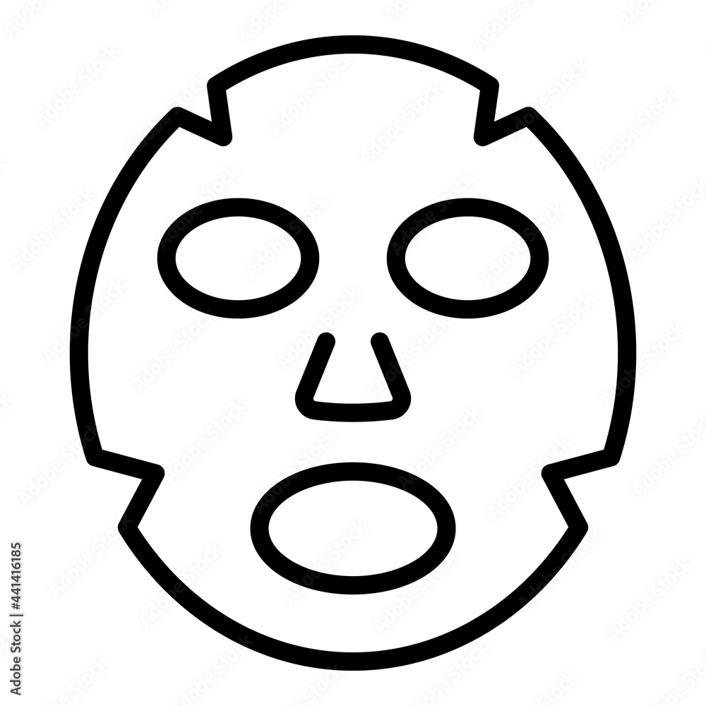 Face mask icon. Outline Face mask vector icon for web design isolated on white background Face mask icon. Outline Face mask vector icon for web design isolated on white background