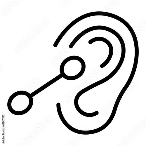 Clean ear icon. Outline Clean ear vector icon for web design isolated on white background