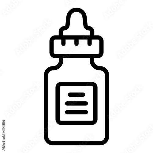Korean cosmetics dropper icon. Outline Korean cosmetics dropper vector icon for web design isolated on white background