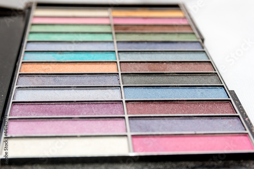 makeup  eyeshadow palette on a white background.