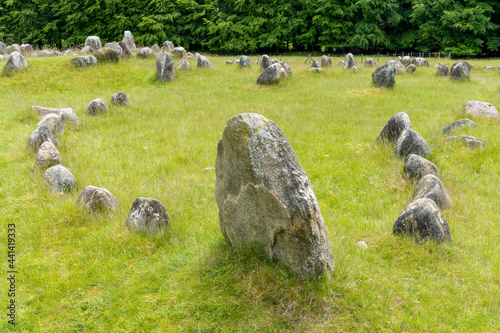 Фотография stone circle at the major Viking burial site in Lindholm Hills in northern Denma