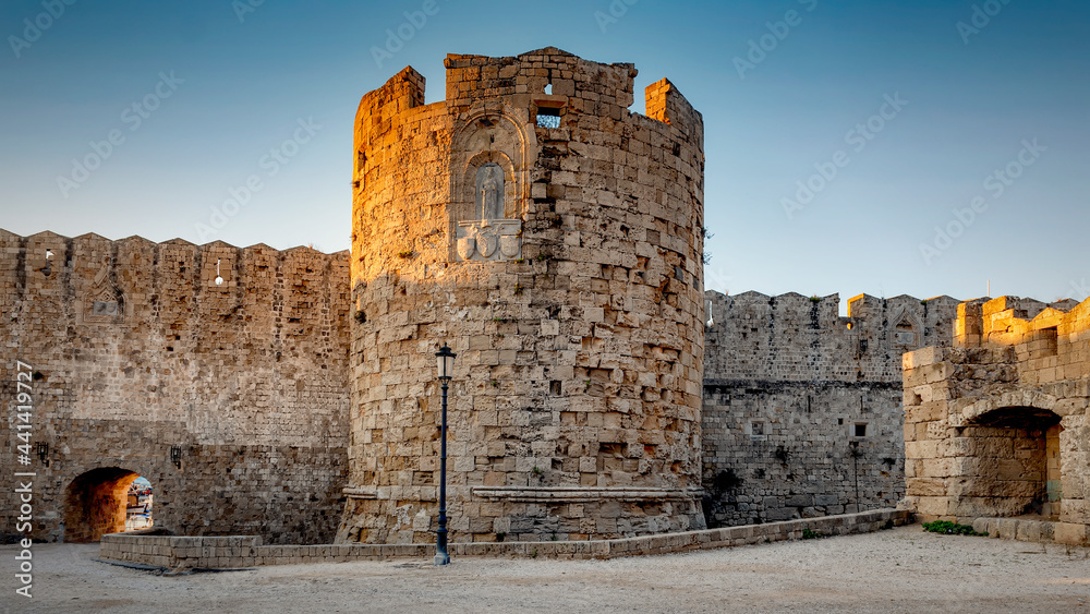Rhodes Saint Pauls Gate Bastion Panorama Rhodes Saint Pauls Gate Bastion Panorama