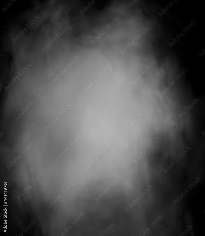 Cloud, fog or smoke isolated on black background. Royalty high-quality free stock photo image of  white cloudiness, clouds, mist or smog background