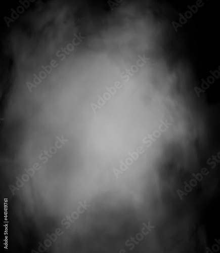 Cloud, fog or smoke isolated on black background. Royalty high-quality free stock photo image of white cloudiness, clouds, mist or smog background