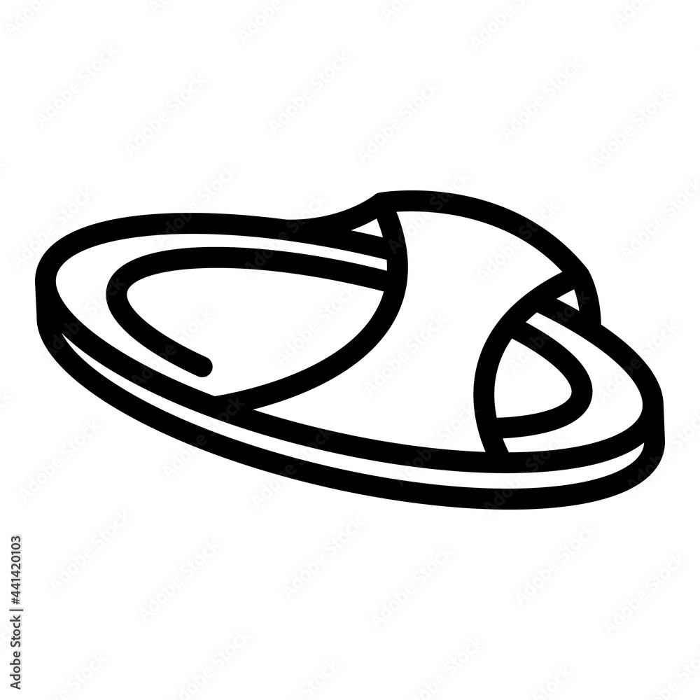 Obraz premium Home slippers sleep icon. Outline Home slippers sleep vector icon for web design isolated on white background