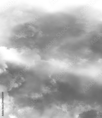 Cloud, fog or smoke isolated on white background. Royalty high-quality free stock photo image of black cloudiness, clouds, mist or smog background