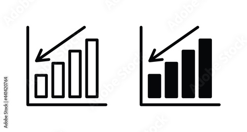 growing graph icon for computer, web and mobile app 